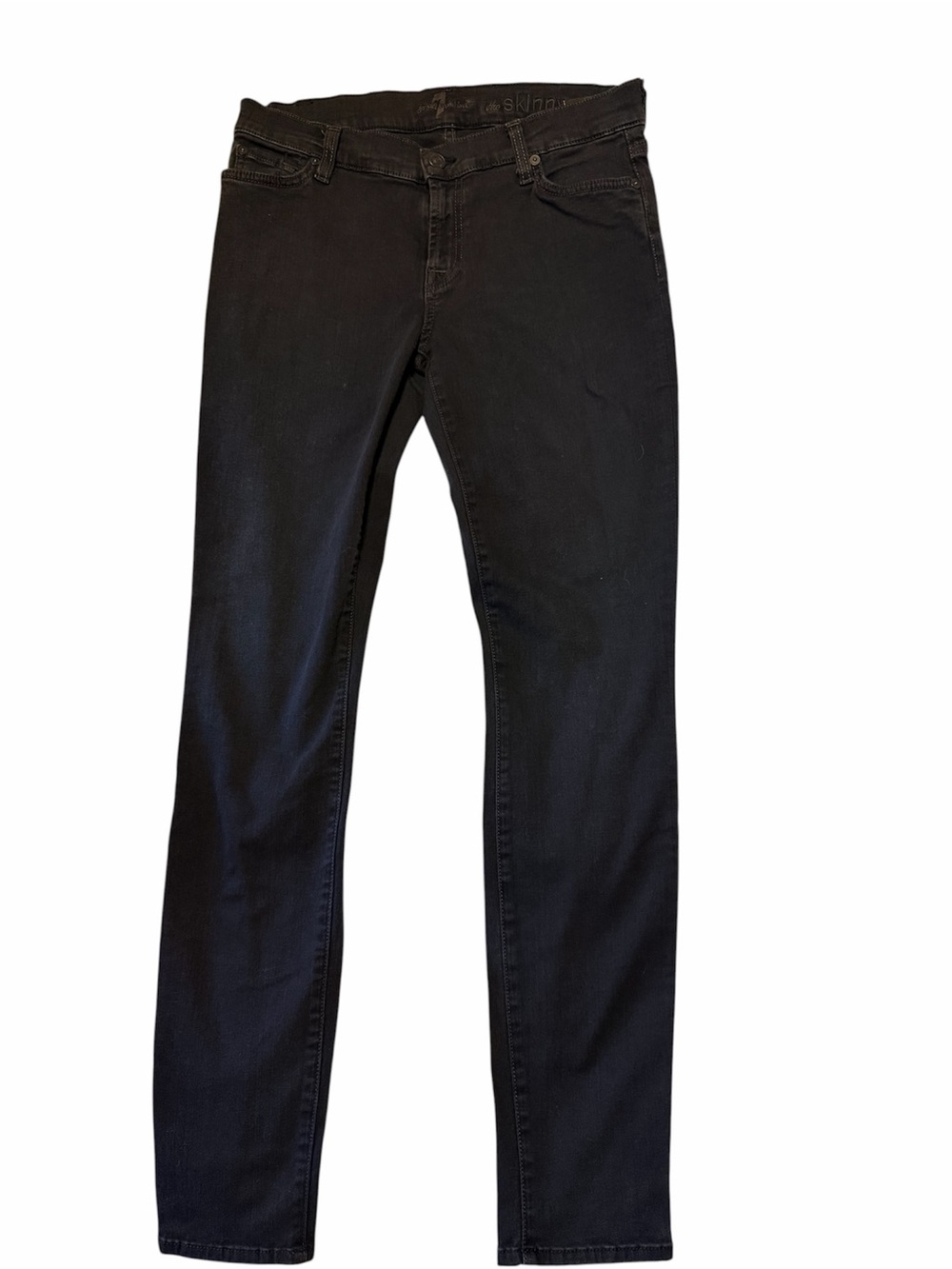 7 For All Mankind denim women’s size 30 black The Skinny Jeans